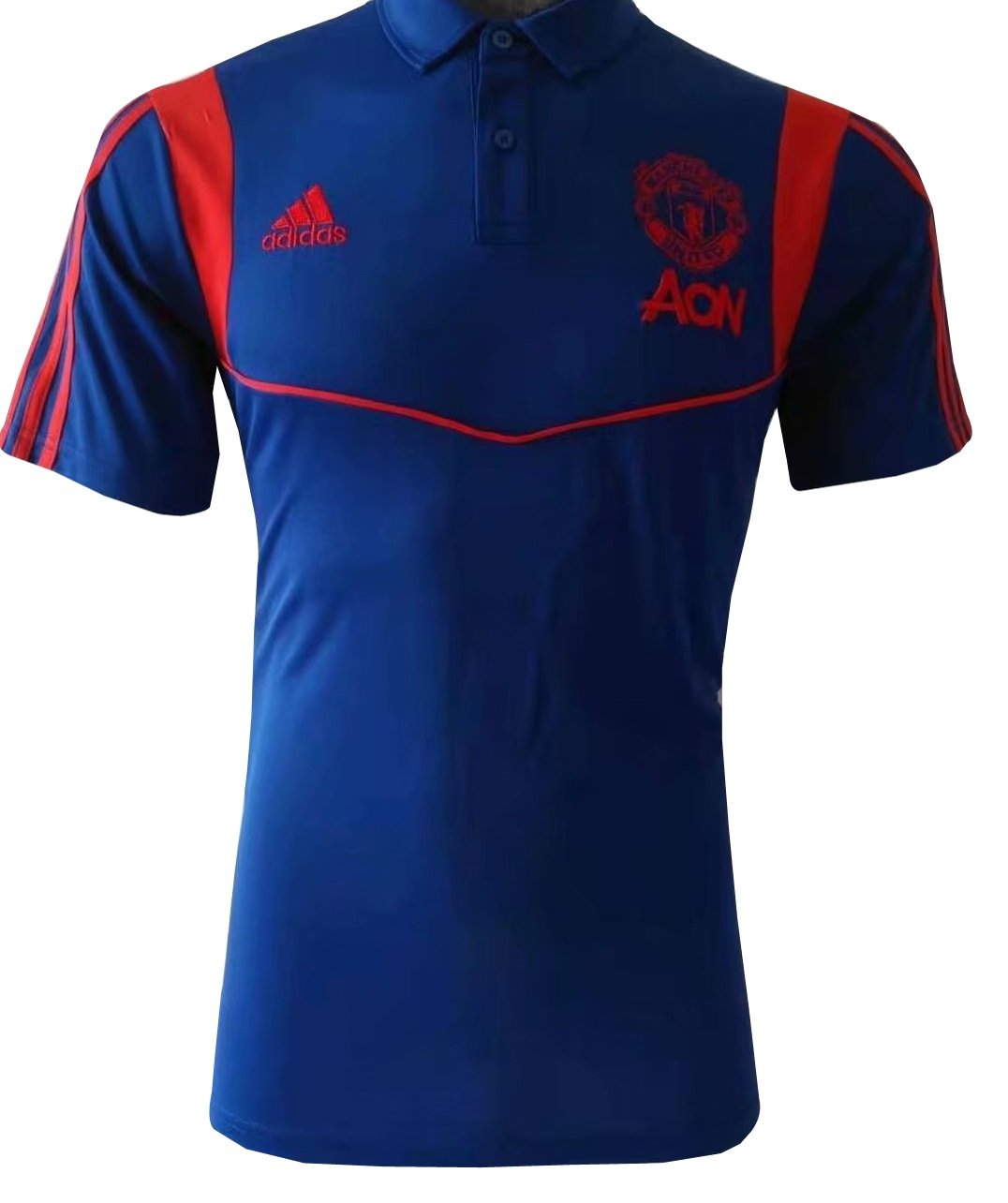 Camisa Polo oficial Adidas Manchester United 2018 2019 azul